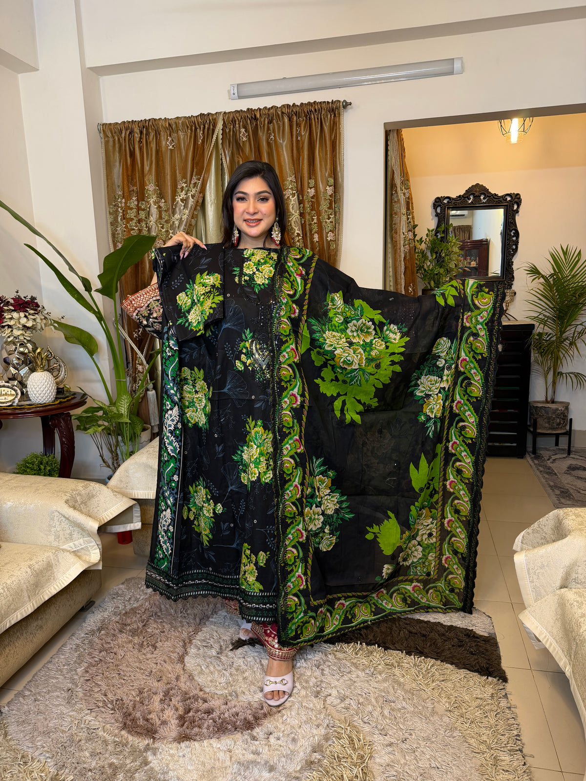 Black Ziva Inspired Unstitched