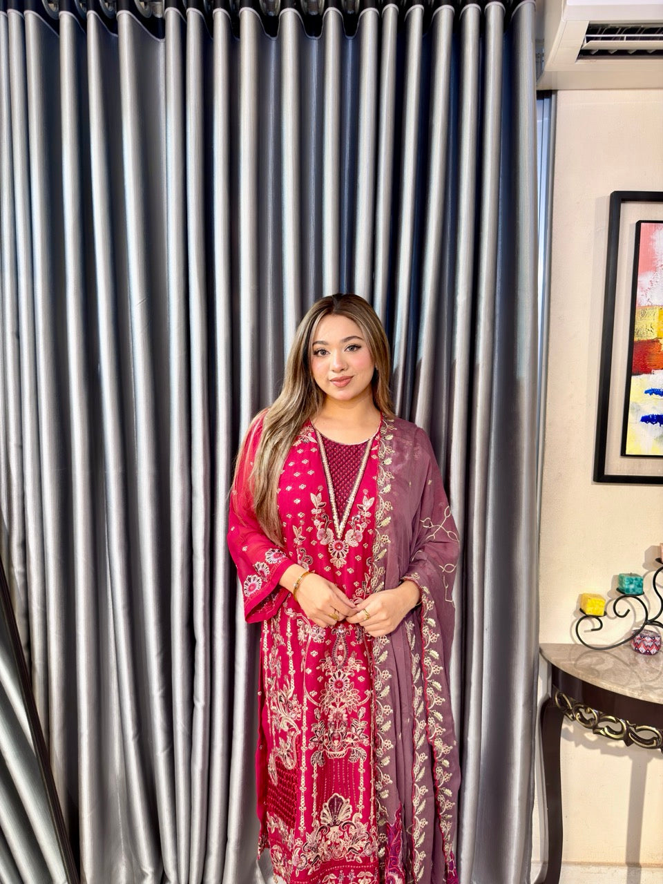 Red Johra Pakistani Inspired Dress