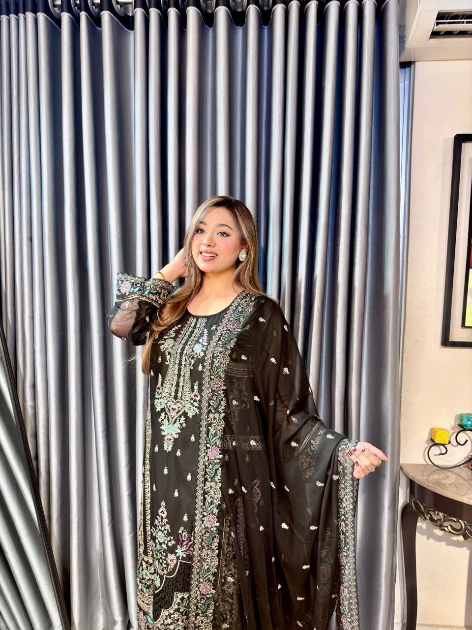 Black Johra Pakistani Inspired Dress