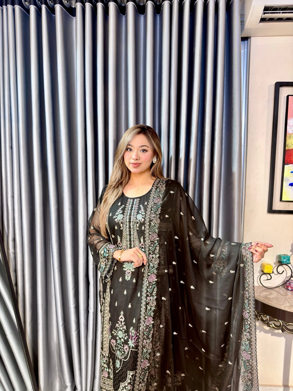 Black Johra Pakistani Inspired Dress