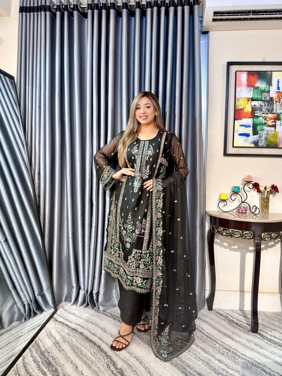 Black Johra Pakistani Inspired Dress