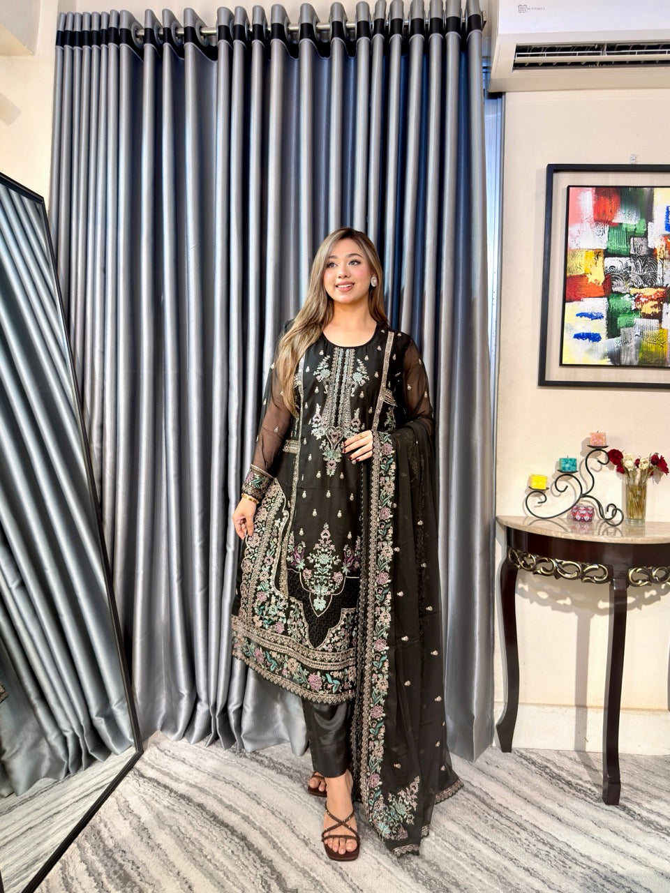Black Johra Pakistani Inspired Dress