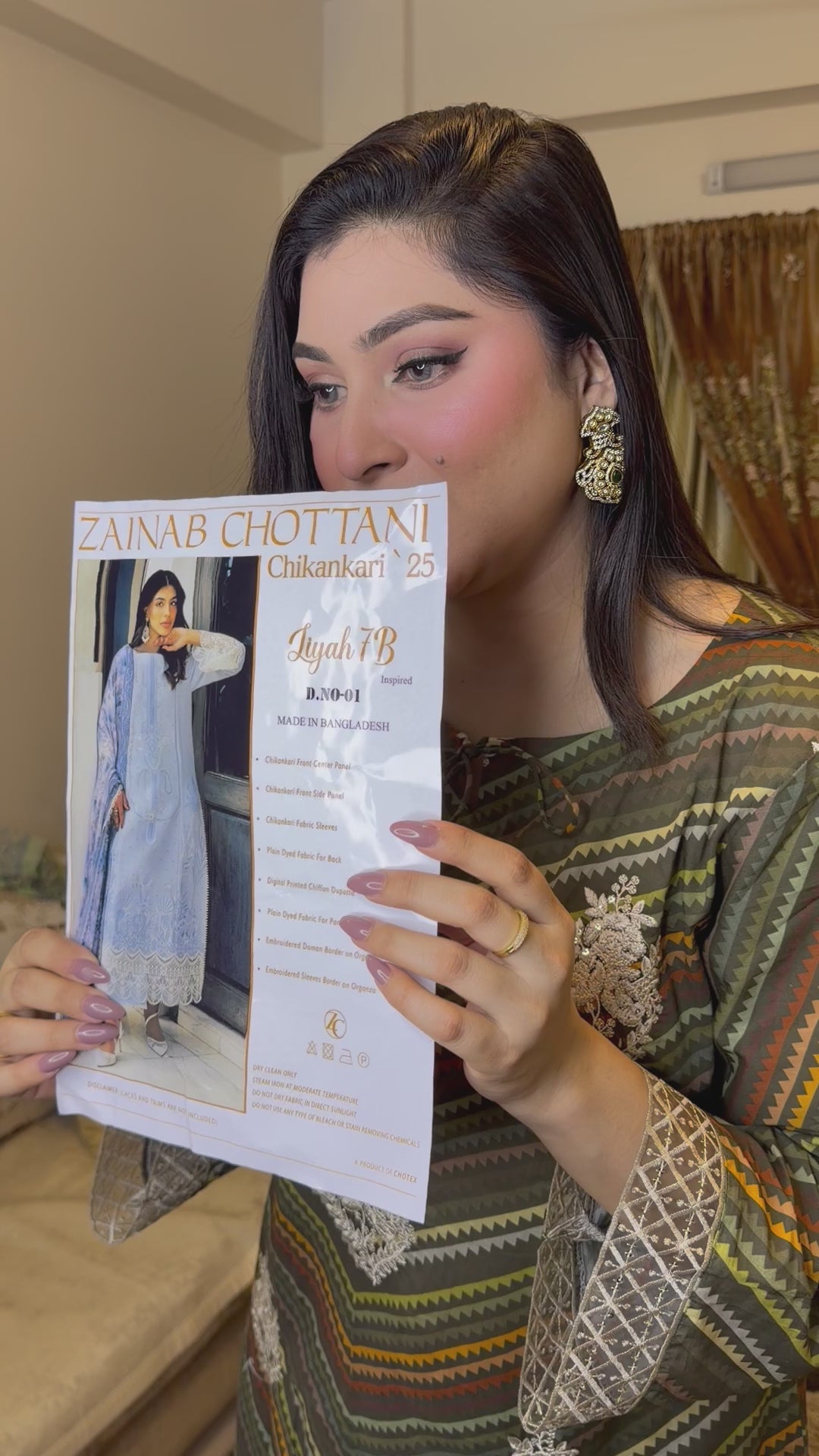 ZAINAB CHOTTANI ChikanKari Unstitched — Design 2