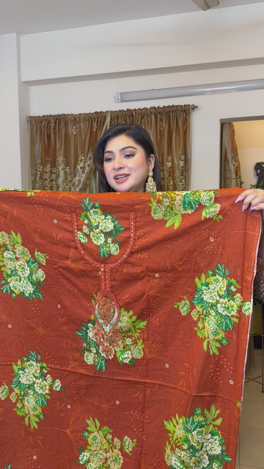 Ziva Inspired Unstitched — Design 3